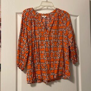 Crown & Ivy patterned blouse